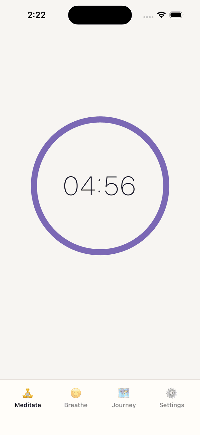 Sumaya meditation timer screen